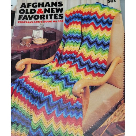 Crochet Patterns Mixed Lot of 12 Afghans Blankets Throws Beanies Slouchy Hat - Picture 7 of 12